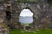 The ruin of Strome Castle once a stronghold of Clan MacKenzie on the shores of Loch Carron, Wester Ross, Scotland